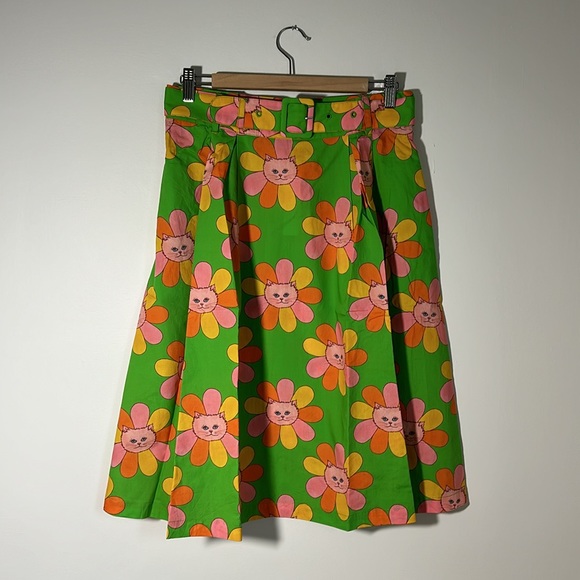 NWT ModCloth x Marisol Muro Flower Cat A Line Skirt Size 10 Retro Pin Up NEW - Picture 3 of 5